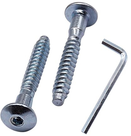 SKIR'CO (25 piezas) Tornillos conectores para madera galvanizados 7,0 x 50 mm, tornillos conectores para muebles, tornillos de cabeza plana