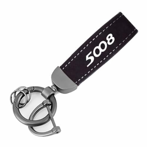 JABBNGD Voiture Porte Clefs, pour Peugeot 5008 Porte-clés de Voiture résistant à l'usure et à la Poussière Accessoires de Clé,A-S