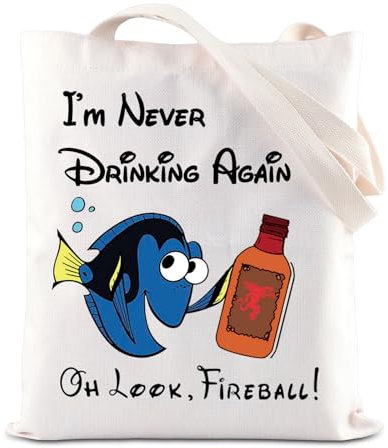 JNIAP Trinktasche mit Fisch-Cartoon-Charakteren, für Familie, Urlaub, Geschenk, Dory-Liebhaber, Geschenk, Feuerball, Einheitsgröße