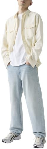 Levi's Men's 568 Loose Straight Denim Jeans, Colour Baby Blue Essentials, Size 34 32