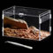 Acryl Terrarium Schnecken Terrarium: 20x12x12cm Mini Transparent Terrarium, Reptil Fütterungsbox, Insekten Terrarium, Terrarium-Behälter, Critter Box für gehörnte Frösche, Echse, Schlangen