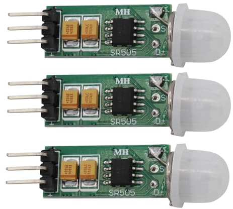 Heevhas HC-SR505 Mini Sensing Module Infrared PIR Sensor Detector Module Motion Sensor Switch Module Sensor Module (Pack of 3)