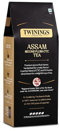 Twinings Assam Second Flush CTC Tee 250 g | Confezione da 1 | 100% Assam Tea | Premium Black Tea | Forte sapore | Per un sapore maltato robusto | senza aggiunta di colore | Goditi una tazza calda