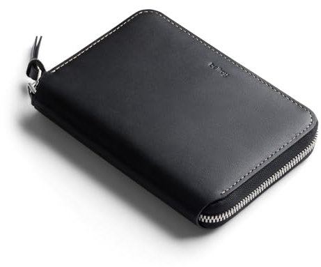Bellroy Folio Wallet (kompaktes Folio-/Clutch-Portemonnaie aus Leder mit Platz für Karten, Geldscheine und Münzen sowie für die wichtigsten Dinge des Alltags) - Black