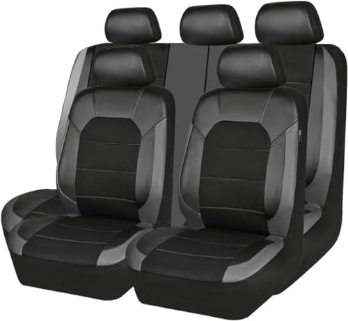 ZuDoxx Autositzbezüge Universal-Passform für Volvo V50 S40 XC90 XC40 C30 S80 XC40 XC60 C70 V70 S80L V40 V60 V90 S90 S80 Kompletter Satz Sitzbezüge