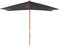 Outsunny Ombrellone da Giardino 2x3 m con Corda e Prese d'Aria, Ombrellone da Esterno con 6 Stecche in Legno, Bambù e Poliestere 180g/㎡, per Cortile, Terrazza e Balcone, Grigio Scuro