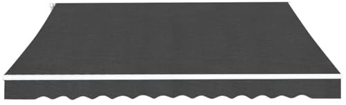 Homgoday Toldo de aluminio para jardín, antracita, 450 x 300 cm, revestimiento de poliuretano, montaje en pared, modelo 275568