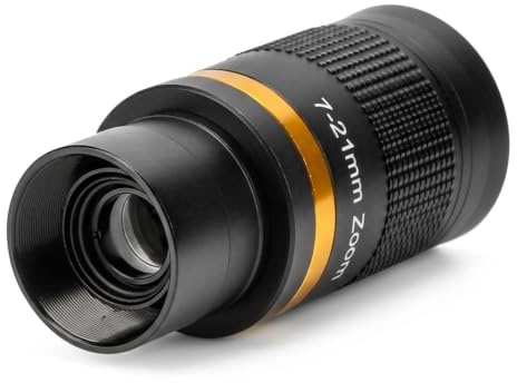 ZenithAur Professional Telescopio Astronómico Ocular de 7-21 mm zoom continuo para astronomía 1.25 pulgadas/31.7 mm