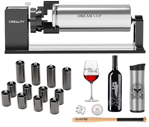 Creality Laser Rotary Roller Pro for Falcon A1 Laser Engraver，Suitable for Engraving Cylindrical Objects, Rotary Kit with M6 Raiser for Falcon A1