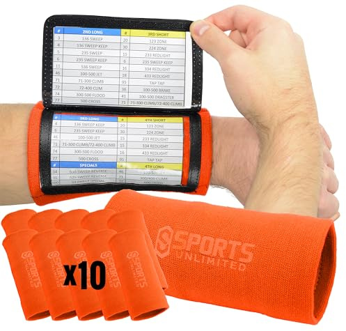 Sports Unlimited Erwachsene Triple Wrist Coach, Fußball-Armbänder für Spiele, Baseball-Armbänder, QB-Armbänder