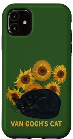 Funny Van Gogh Sunflowers Cat Meme Van Gogh Art Graphic Case for iPhone 11