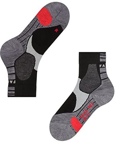 FALKE Unisex Fahrradsocken BC3 U SSO Baumwolle Antiblasen 1 Paar, Schwarz (Black-Mix 3010), 37-38