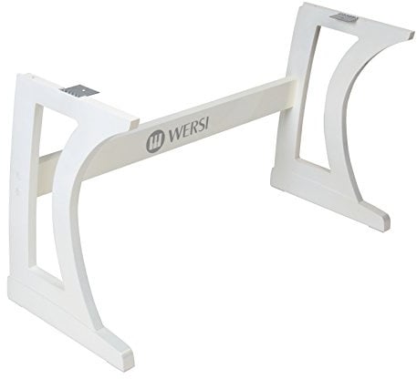 WERSI OAX1 Deluxe Keyboard Ständer, Perlmutt Weiß, 70cm Höhe, Stabiler Stand, Offenes Seitenteil Design, Kompatibel mit OAX1 Zusatzmanual