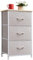 Somdot Chest of Drawers with 3 Drawers, Bedroom Fabric Dresser Storage Organiser for Closet Bedside Living Room Laundry Entryway Hallway, Ash Grey