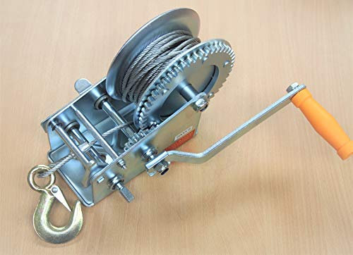 Treuil à main double engrenage en acier pour ATV, remorque, remorque, bateau