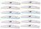 12 Pack Professional Nail Files Half Moon Double-Sided Set of Diffrent Grits 120/150, 100/180, 180/240 Emery Board Manicure Tools For Nail Grooming and Styling