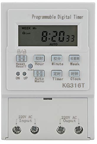 Interruptor de Temporizador Digital Mini AC 220V 1W 25A Interruptor de Temporizador Digital Interruptor de Temporizador de Control programable