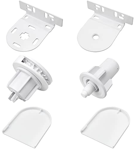 hocadon Sets of 6pcs Metal Bracket Roller Blind Fittings Spare Kit, Roller Shade Clutch for 38mm, Roller Blind Curtain Fitting Brackets Set for Kitchen Bath Curtain Rods