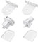 hocadon Sets of 6pcs Metal Bracket Roller Blind Fittings Spare Kit, Roller Shade Clutch for 38mm, Roller Blind Curtain Fitting Brackets Set for Kitchen Bath Curtain Rods