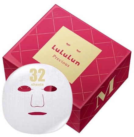 Lululun Precious Tuchmasken Gesicht - Tief feuchtigkeitsspendendes Anti-Aging-Gesichtsmasken-Set für Frauen - alkoholfrei, parfümfrei - japanische Hautpflege für den täglichen Gebrauch (32 Blatt)