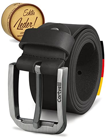 Cartvelli Premium Ledergürtel Herren Made in Germany mit Geschenkbox - Echtleder-Gürtel 40mm