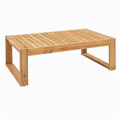 OUTLIV. Loungetisch Santa Cruz aus Akazienholz, geölt, wetterfest, vollständig montiert, pflegeleicht, Robustes Design, 100x60cm, Akazie Natur