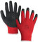 Expert Workwear Multi Purpose Latex Coated Work Gloves Safety Builders Gardening Orange General Purpose Rubber Glove (L (9), Red)