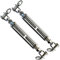 Edelstahl VA4 Seilspanner Wantenspanner Drahtseil Spannschloss Drahtspanner Spannschraube Spanner - 2 Stück (Gabel x Gabel (Offen) - M10)
