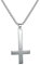 Aleasha Halskette Kreuz Umgedrehtes Kreuz Kette Peters Kreuz Kette Herren Damen Halskette Edelstahl Silber Schmuck Geschenk 55CM