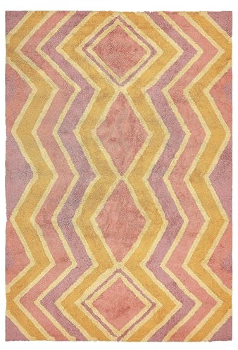 Beliani Teppich Baumwolle mit Muster bunt 140 x 200 cm Boho Canakkale