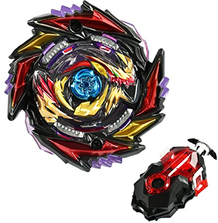 Toupie Blade, Blade Burst Quadrive Toupie Metal Fusion avec Lanceur Starter Gyro de Combat Jouet Set Cadeaux pour Enfants (A)