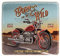POWERHAUS24 Retro nostalgische Blechdose Born to Be Wild in klassischer Form, Aufbewahrung, Deko, lebensmittelecht, ca. 23 cm x 21,5 cm, 2 Rezepte inklusive