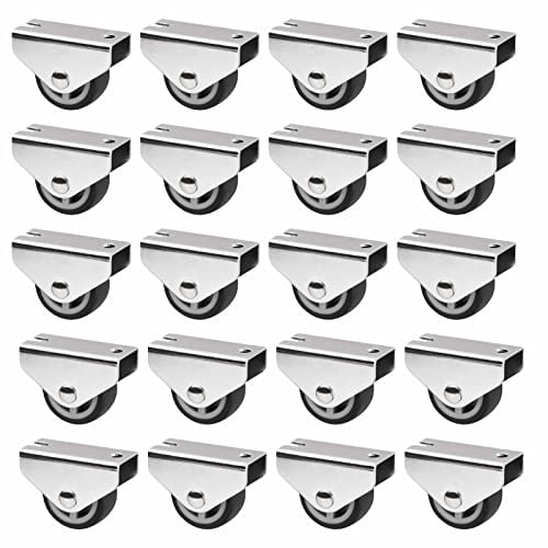 SOTECH 20er Set Kastenrolle PASSAU Ø 30 mm dunkelgrau Transportbockrolle | für Unterbaumontage leise und bodenschonend Ideal für Bettkästen und Bodenschubladen