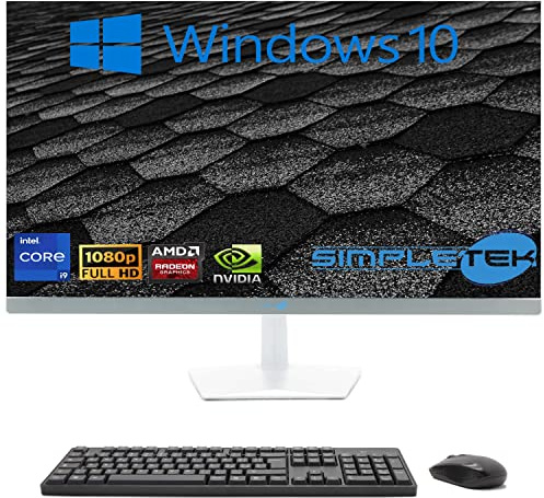 SIMPLETEK - All-in-One 27 Display Curved Windows 10 | Core i9 12°Gen | Grafikkarte RX550 4GB | 32GB DDR4 SSD 2TB | Arbeit, Gaming