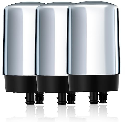 LOTVOSA Water Filter Replacement - Compatible with Brita Faucet Filters, Pack of 3 - Fits All Brita Tap Water Filters, LTF-003S