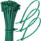 100pcs Small Green Cable Ties - 6 Green Zip Ties for Secure Cord Management- 150 x 3.6 mm Tie Wraps with Auto-Locking Mechanism - Just Cable Ties