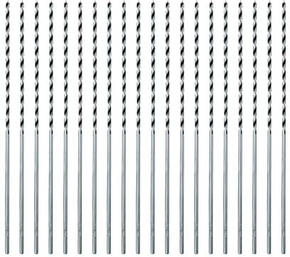 SALI 20 Stück Holzbohrer Set Lang Extra Scharfe Bohrer für Hartholz Sperrholz Kunststoff, Holzschlangenbohrer Set perfekt für DIY-Holzbearbeitung 300 mm lange Balkenbohrer Ø 5mm Holzspiralbohrer