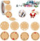 Aufkleber Weihnachten,500 Stk 4cm Rund Weihnachtsaufkleber, Kraftpapier Aufkleber Etiketten, Weihnachts Aufkleber Rolle,für DIY handgemachte Grußkarten,Bonbontüten, Geschenkverpackungen