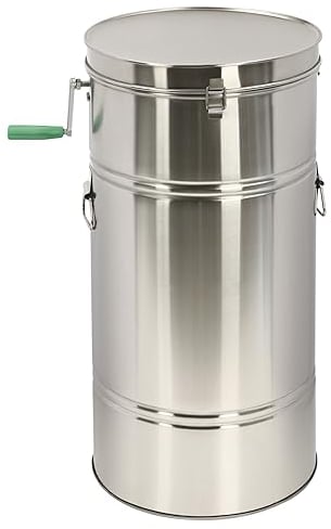 Honigschleuder,Manueller 2 Rahmen HonigschüTtler Innere Rahmenbreite 26CM,Edelstahl Honigextractor KapazitäT des Honigs 15Kg,Tangentialschleuder Dicke 0,5Mmgeeignete Hive GrößE<49*25.5Cm (85*45*40CM)