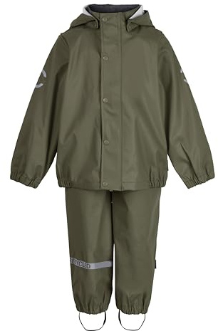 Mikk-line Regenkleidung, Regenset mit Regenhose und Regenjacke | Wasserdicht, Reflektierenden Details, Wassersäule von 5.000 mm, Elastische Bündchen, Kinnschutz, Abnehmbare Kapuze