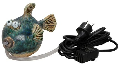 Pflanzen Kölle Wasserspeier 'Fisch' mit Pumpe, Steinzeug, 13 x 21,5 x 12 cm