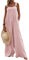 Loalirando Salopette da Tuta Casual Donna Tuta Estiva Donna Tuta Intera Jumpsuit Donna Senza Maniche Playsuit Tuta a Gamba Larga con Tasche da Spiaggia (Rosa, L)