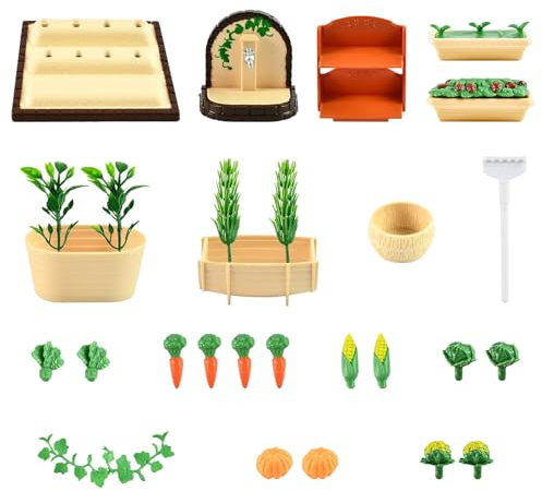 GUOYOU 30 Piezas Accesorios de jardín en Miniatura, Casa de Muñecas Mini Plantas Adornos de Jardín en Miniatura Juego de Accesorios Jardín en Miniatura para DIY Decoración de Casa de Muñecas