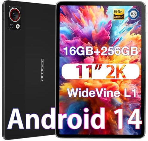 DOOGEE T30S Tablet 11 Pollici 2024, 16GB RAM + 256GB ROM(TF 1TB), 2.4K Tablet PC, 8580mAh 4G LTE +5G WiFi Tablet con Sim, 13MP+8MP Octa-Core Android 14 Tablet Gaming, OTG/BT5 /GPS/Widevine L1