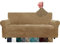 CHELZEN Velvet Extra Große Sofabezüge 4-Sitzer Dicke Stretch übergroße Sofabezüge für Hunde Haustiere rutschfeste XL Sofa Slipcover Waschbare Möbel Protektor (4 Sitzer, Kamel)