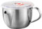 Copa separadora de Grasa, Jarra separadora de de Acero Inoxidable con Tapa y manija, 2 Salidas de Grasa de Tocino para Suministros de Cocina