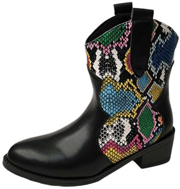 Yekdmxop Stivali Alti con Tacco Donna Stivali Medi da Donna Comoda Calda Boots Donna Alti Casual Stivali Donna con Tacco Tomaia Idrorepellente Chelsea Boots Donna Stivali Donna Invernali Alti