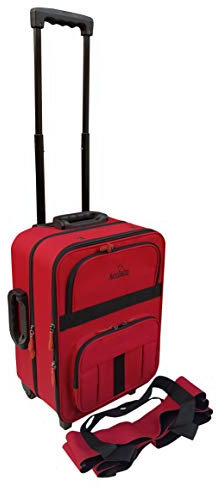 Acclaim Redcar Professional Bowlers Bowls Level Green Lawn Flat Short Mat Indoor & Outdoor Trolley Bowling Bag and Four Bowls Carrier (Red/Black Trim)