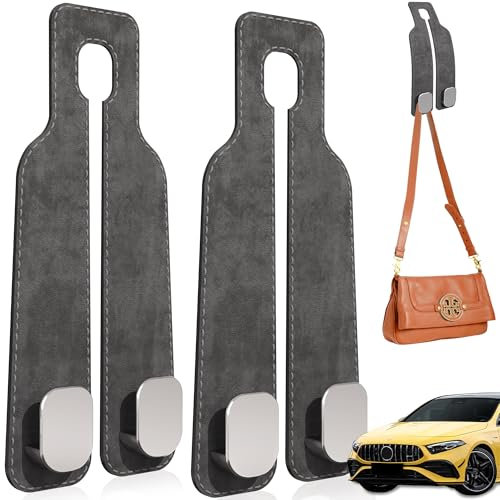 XIALISW Set di 2 ganci universali per poggiatesta auto, colore grigio per seggiolino auto