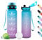 Borraccia 500ml, Borraccia Palestra Senza Perdite, Bottiglia con Filtro, Borraccia con Indicatore del Tempo Motivazionale, Borraccia Bambini, Borraccia per Sport, Fitness, Ciclismo, Scuola,Yoga